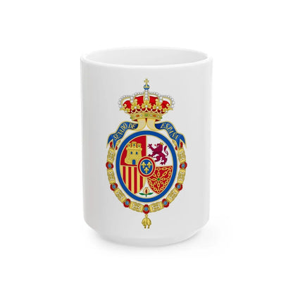 Coat of Arms of the Senate of Spain - White Coffee Mug-15oz-Go Mug Yourself