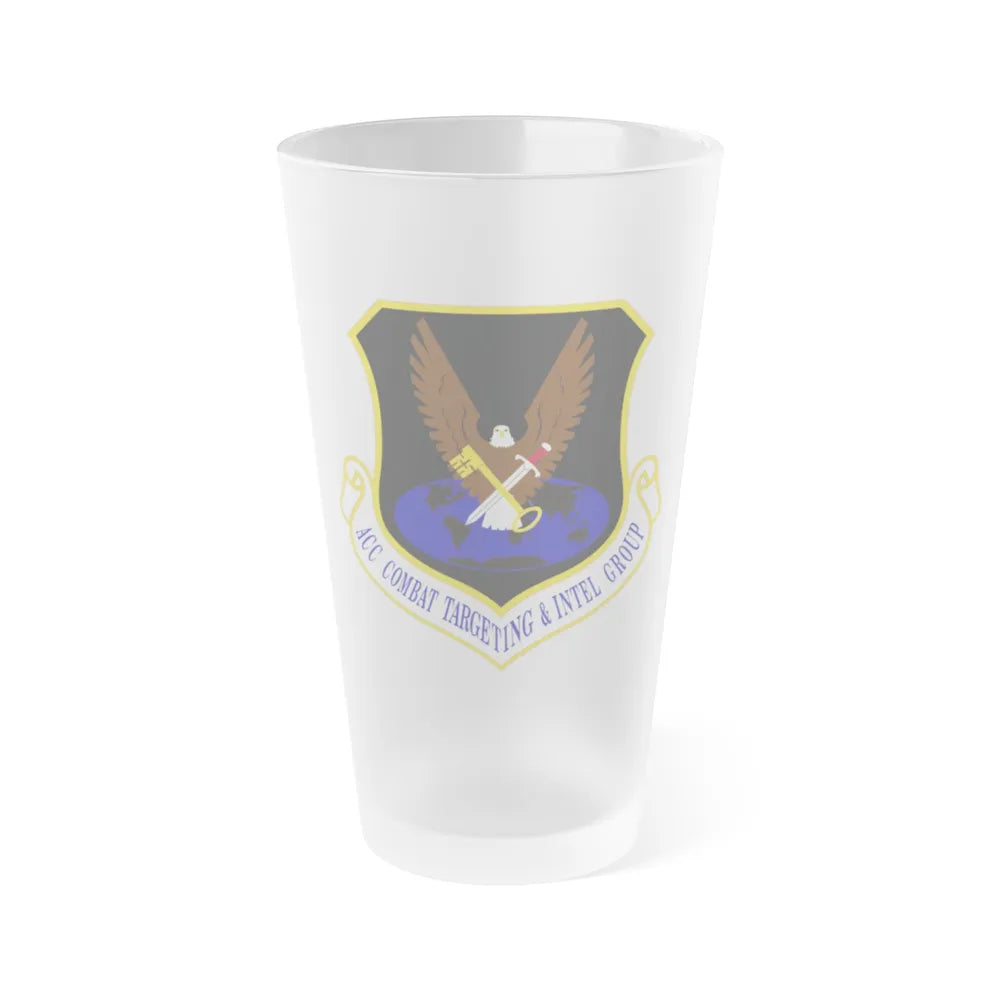 ACC Combat Targeting & Intelligence Group (U.S. Air Force) Frosted Pint Glass 16oz-16oz-Frosted-Go Mug Yourself