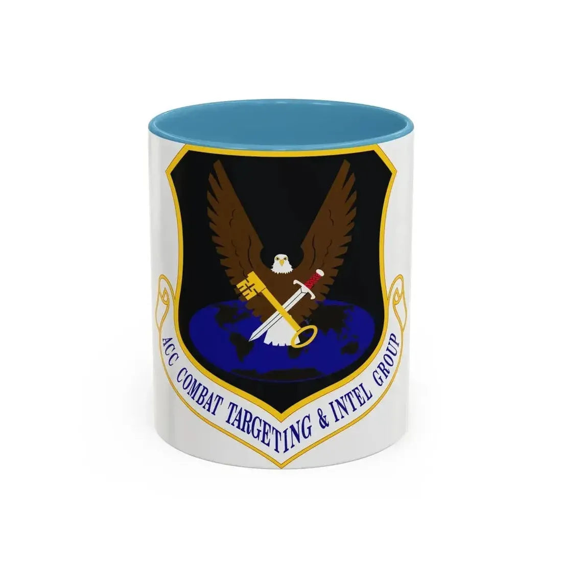 ACC Combat Targeting & Intelligence Group (U.S. Air Force) Accent Coffee Mug 11oz Light Blue - Go Mug Yourself