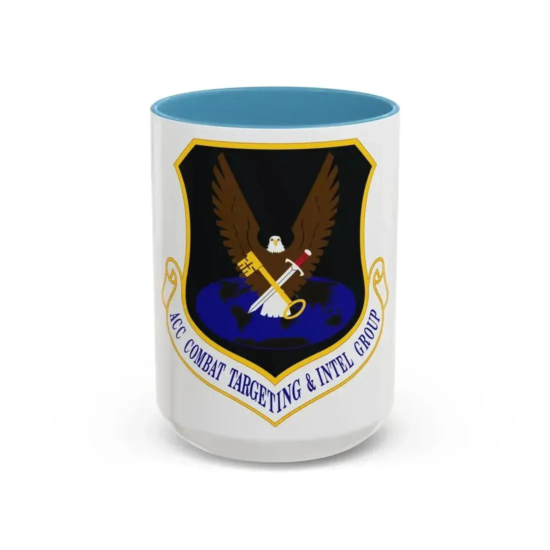 ACC Combat Targeting & Intelligence Group (U.S. Air Force) Accent Coffee Mug 15oz Light Blue - Go Mug Yourself