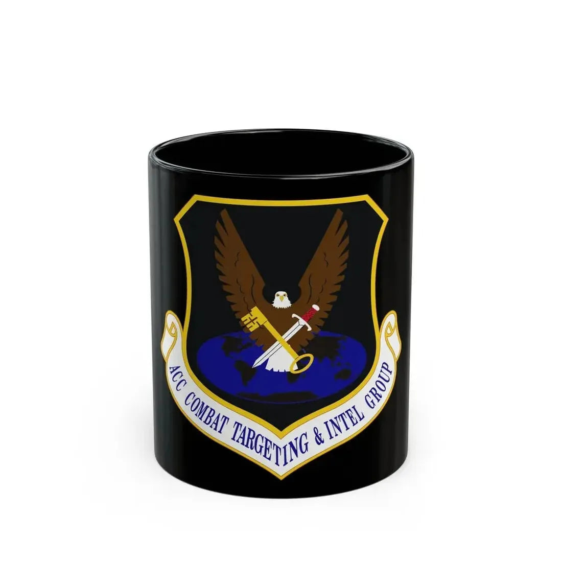 ACC Combat Targeting & Intelligence Group (U.S. Air Force) Black Coffee Mug 11oz - Go Mug Yourself