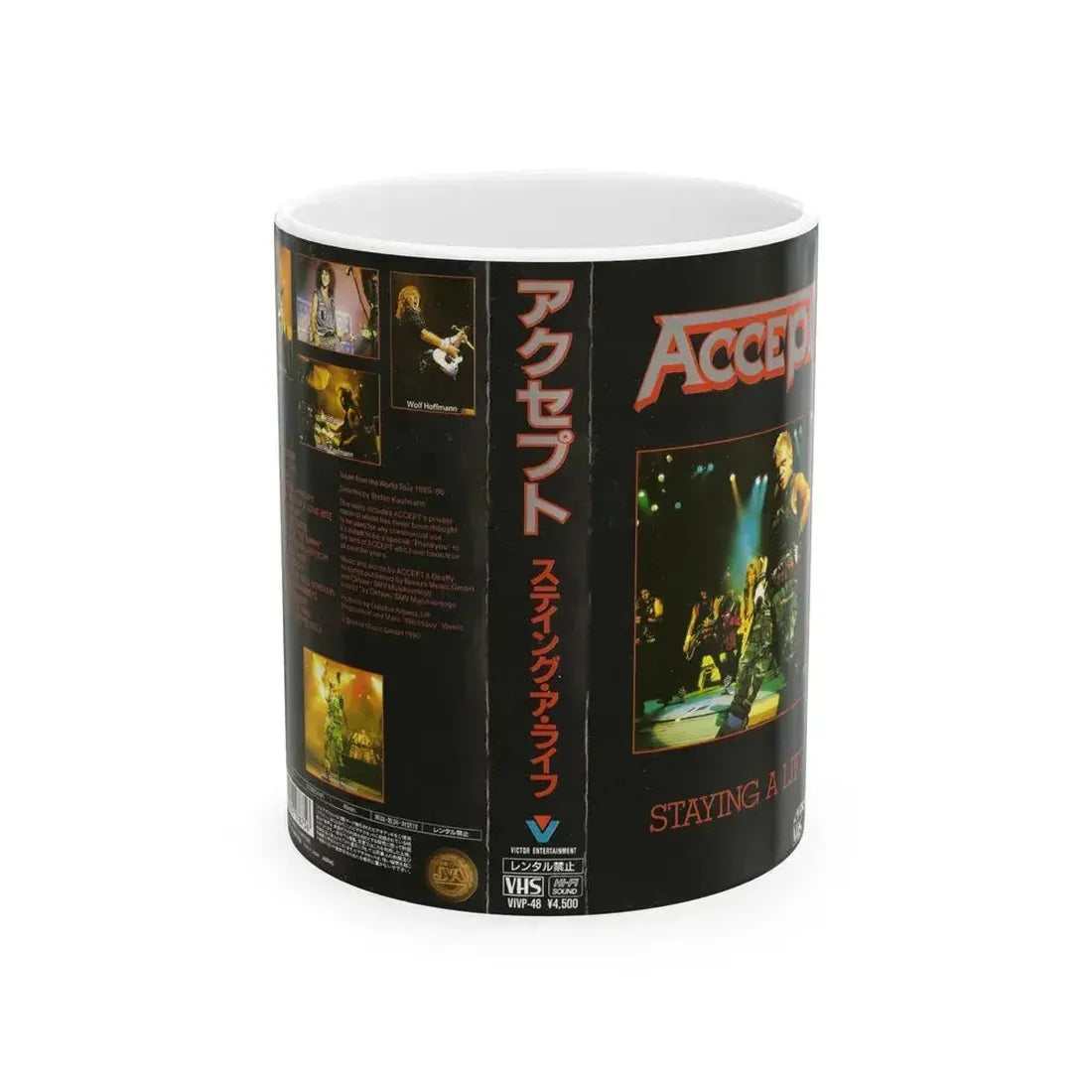 ACCEPT STAYING A LIFE (VHS COVER) - White Coffee Mug 11oz - Go Mug Yourself