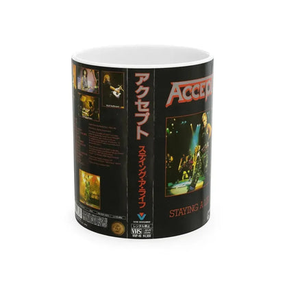 ACCEPT STAYING A LIFE (VHS COVER) - White Coffee Mug 11oz - Go Mug Yourself