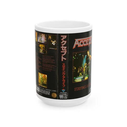 ACCEPT STAYING A LIFE (VHS COVER) - White Coffee Mug-15oz-Go Mug Yourself