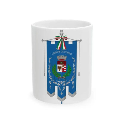 Acciano-Gonfalone (Italy) White Coffee Mug 11oz - Go Mug Yourself