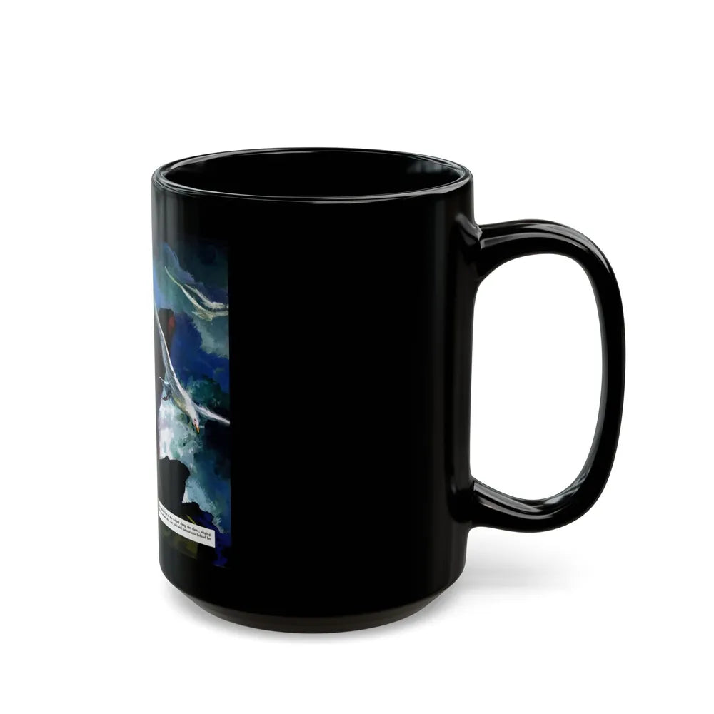 Accident at Cooper's Bay, Esquire, June 1952 - Black Coffee Mug-Go Mug Yourself