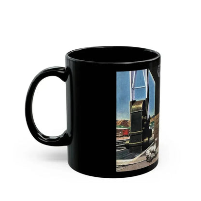Accident at the Crossing, Collier's, January 14, 1950 - Black Coffee Mug - Go Mug Yourself