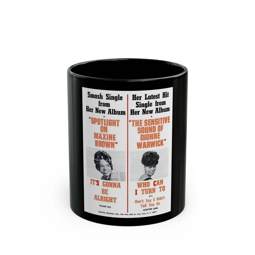 Scepter Records 1965 (Music Poster) Black Coffee Mug-11oz-Go Mug Yourself