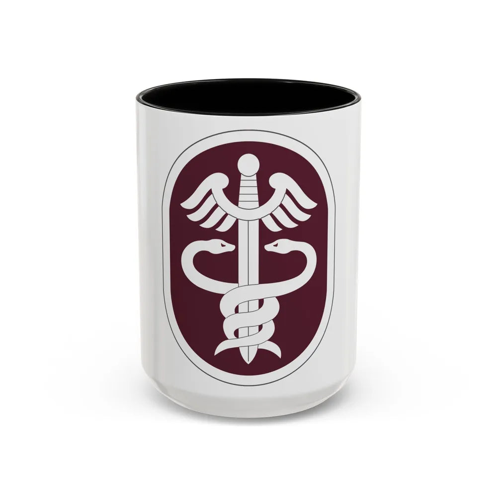 Medical Command 2 (U.S. Army) Accent Coffee Mug-15oz-Black-Go Mug Yourself