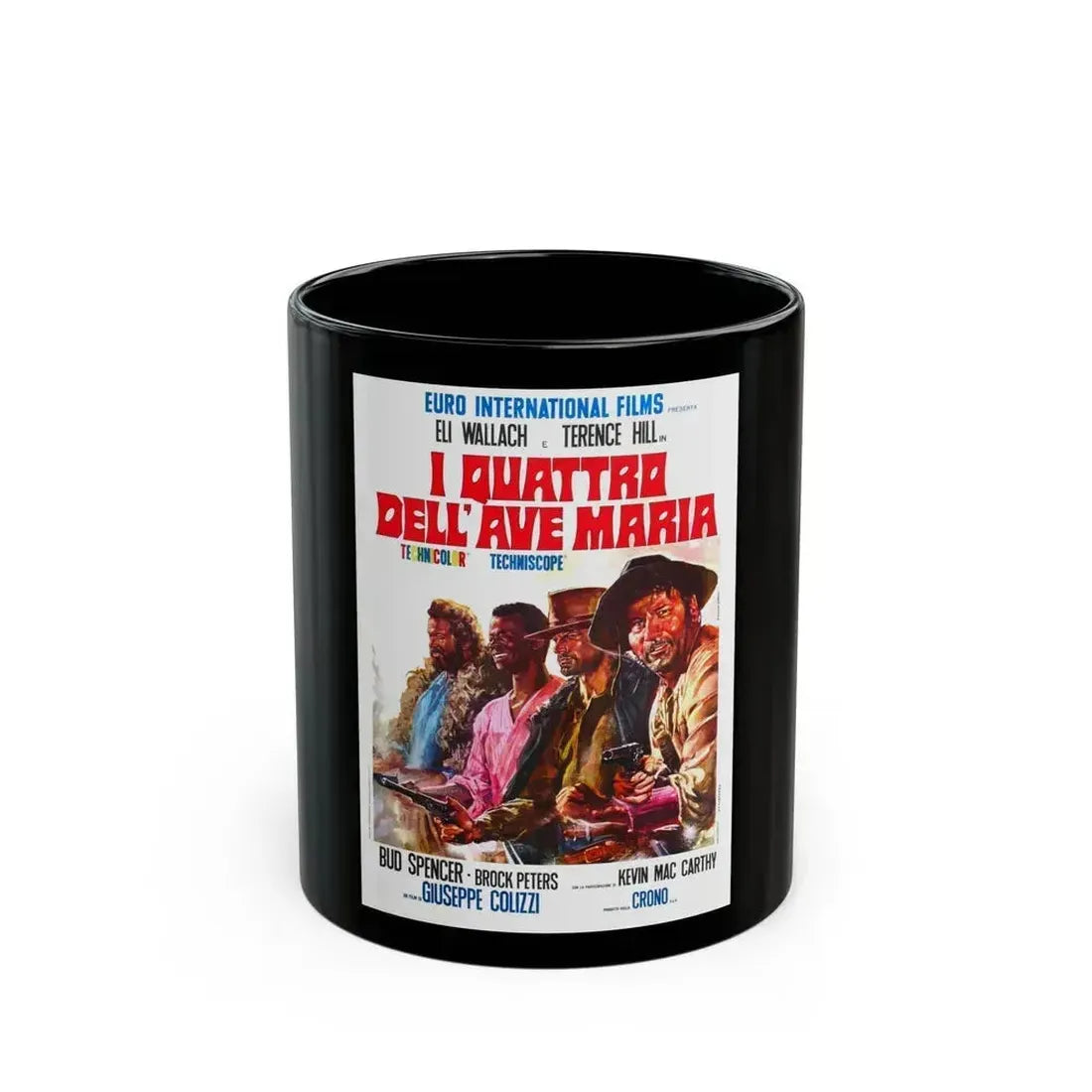 ACE HIGH 1968 Movie Poster - Black Coffee Mug 11oz - Go Mug Yourself