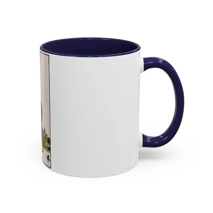 The 4 of Pentacles (Tarot Card) Accent Coffee Mug-Go Mug Yourself