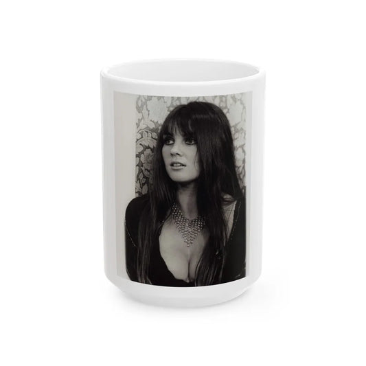 Caroline Munro #332 (Vintage Female Icon) White Coffee Mug-15oz-Go Mug Yourself