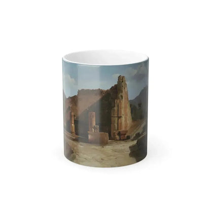 Achille-Etna Michallon (1796-1822) Forum in Pompeii - Color Changing Mug 11oz 11oz - Go Mug Yourself