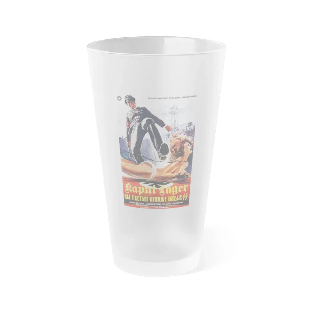 ACHTUNG! DESERT TIGERS 1977 Movie Poster - Frosted Pint Glass 16oz Default Title - Go Mug Yourself