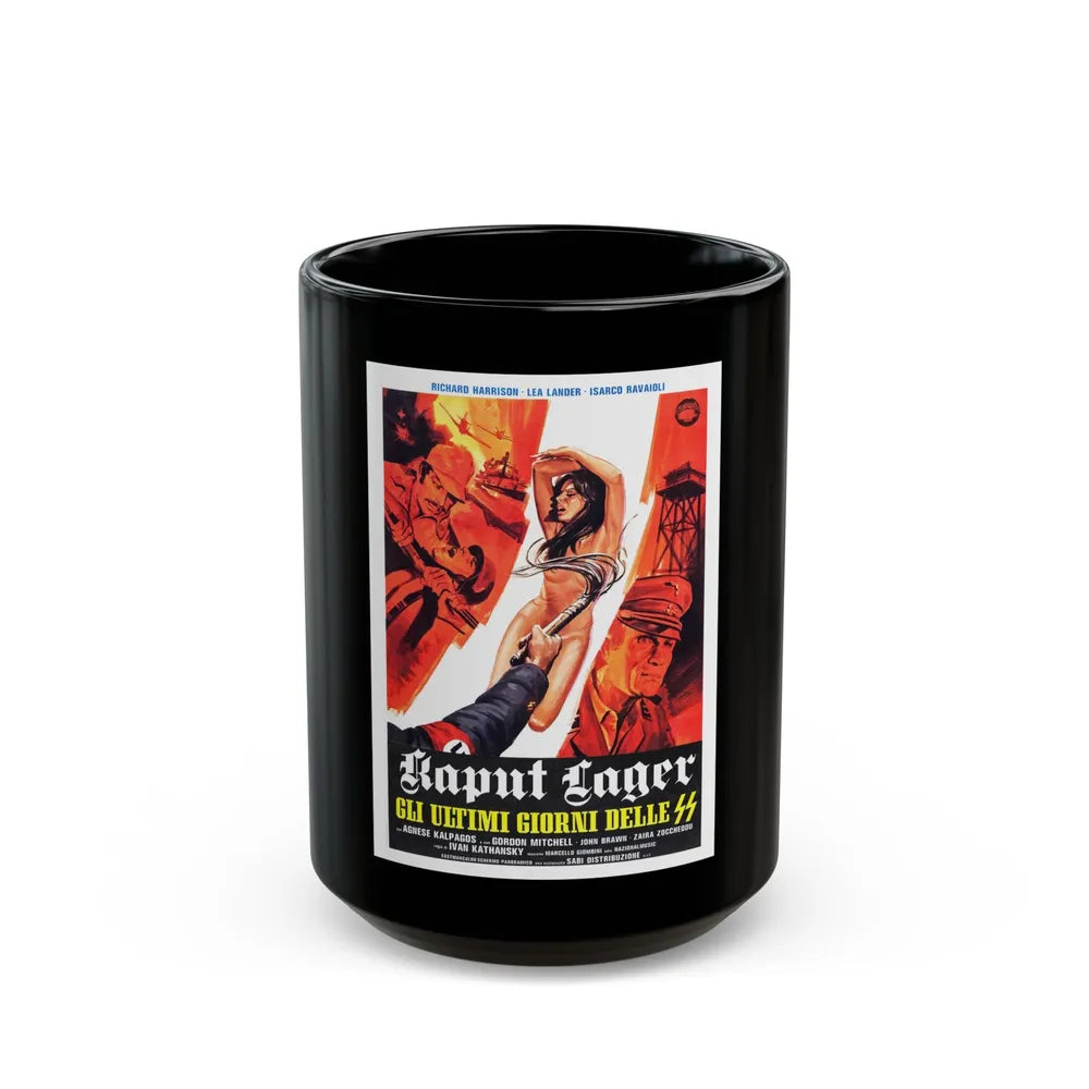 ACHTUNG! DESERT TIGERS (ITALIAN) 2 1977 Movie Poster - Black Coffee Mug-15oz-Go Mug Yourself