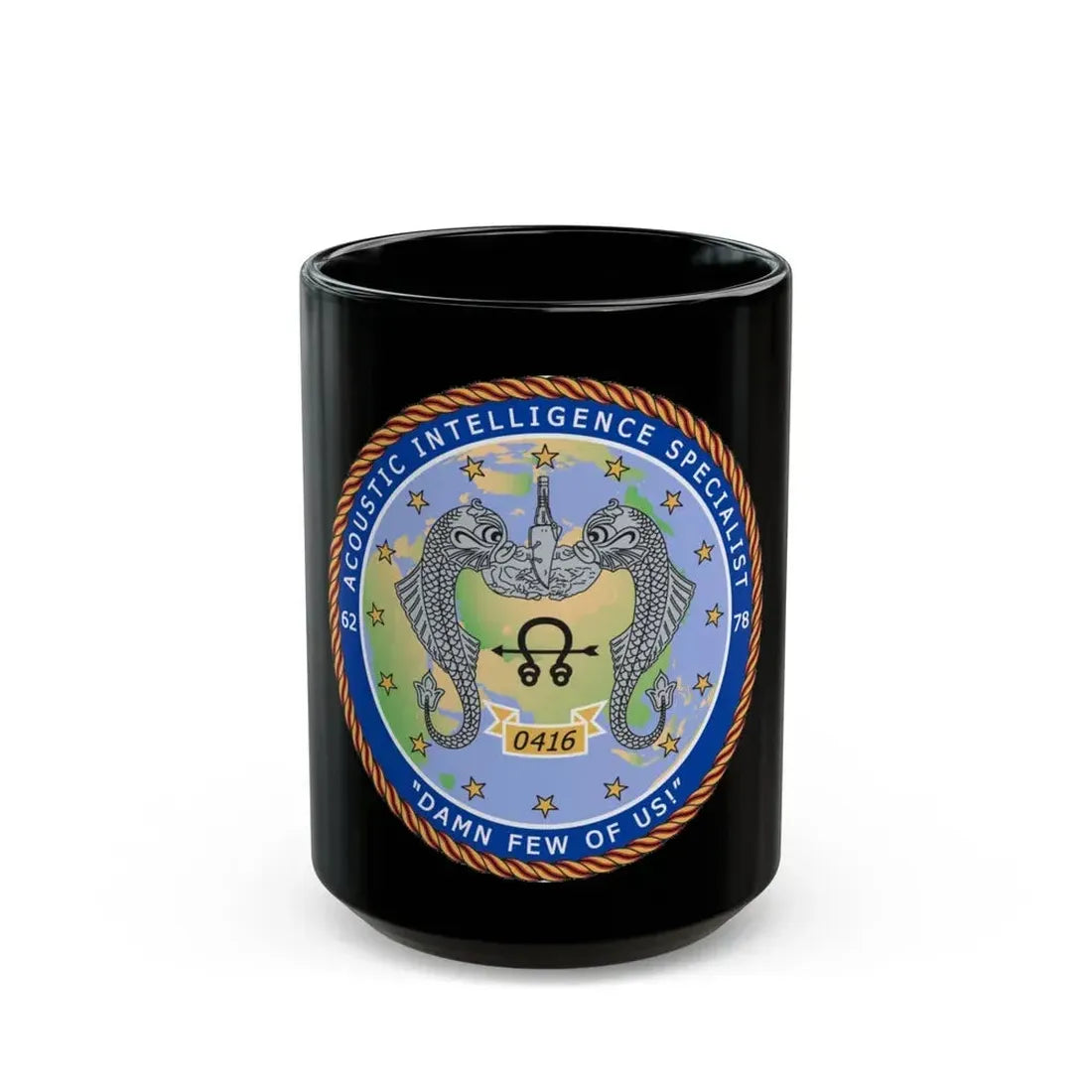 ACINT Specialist Acoustic Intelligence Specialist (U.S. Navy) Black Coffee Mug 15oz - Go Mug Yourself