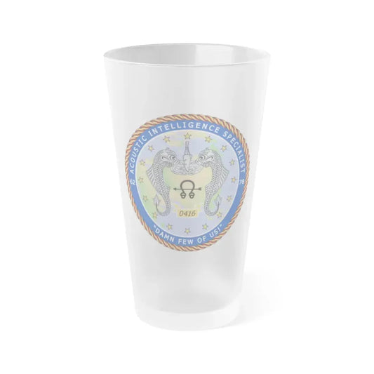 ACINT Specialist Acoustic Intelligence Specialist (U.S. Navy) Frosted Pint Glass 16oz Default Title - Go Mug Yourself