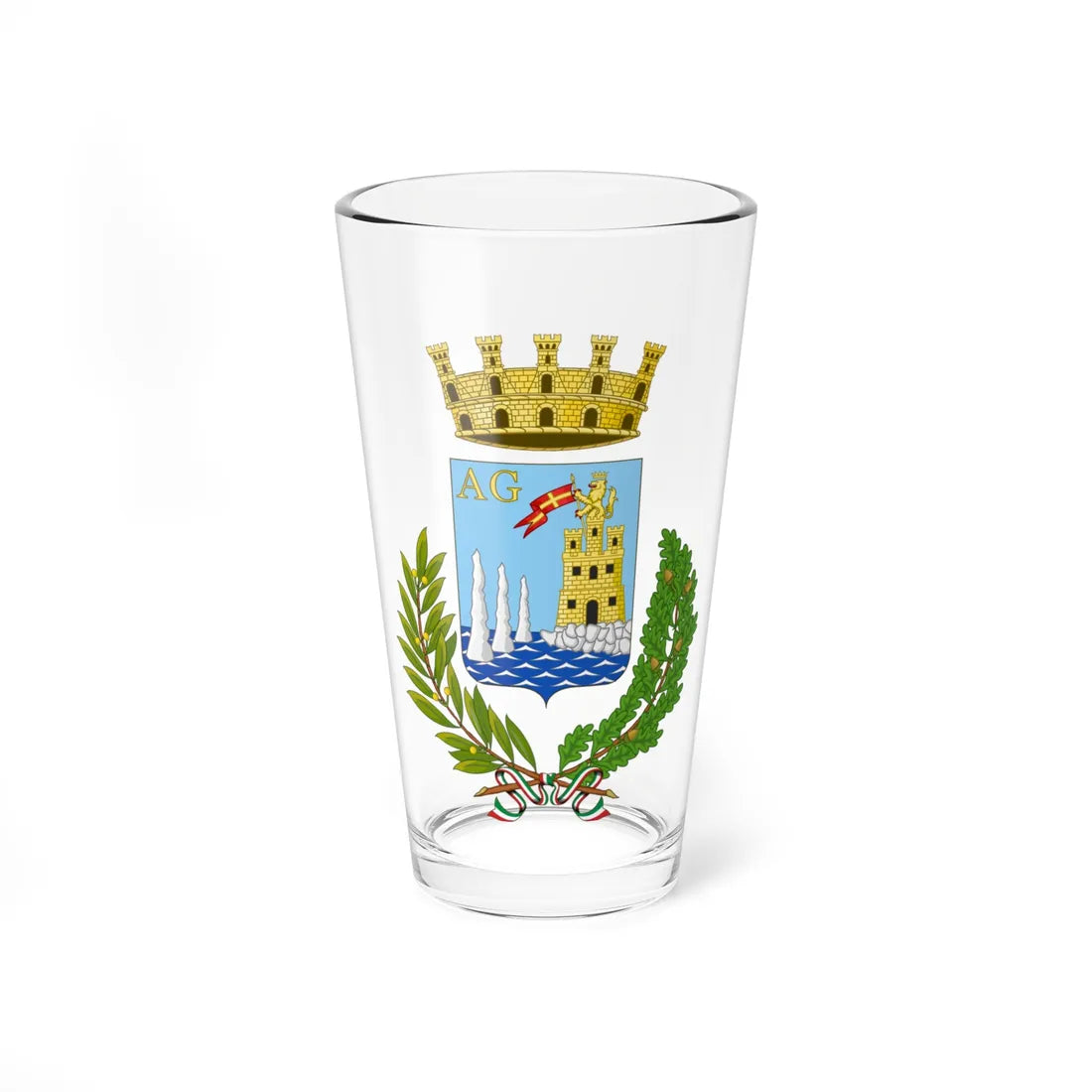 Acireale-Stemma (Italy) (Coat of Arms) Pint Glass 16oz 16oz - Go Mug Yourself