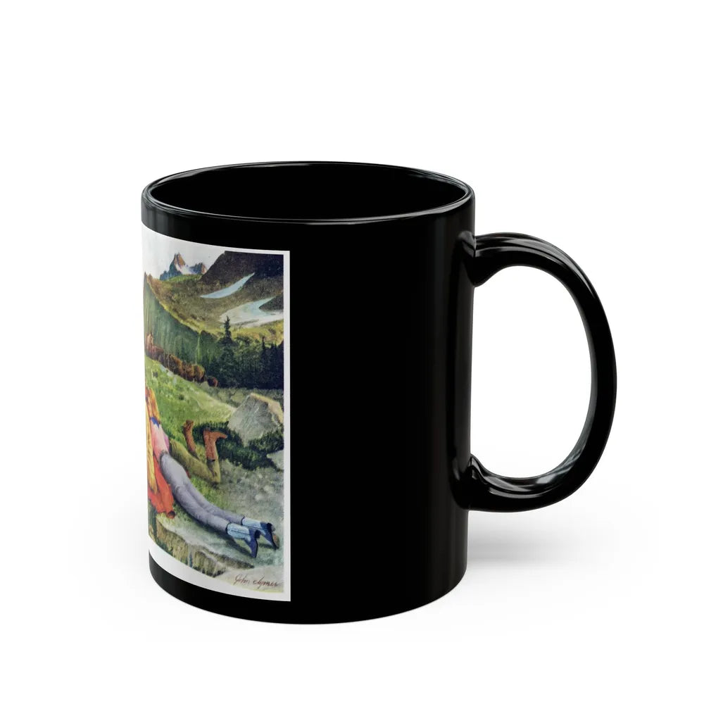 Acme Boots, advertisement, 1957 - Black Coffee Mug-Go Mug Yourself