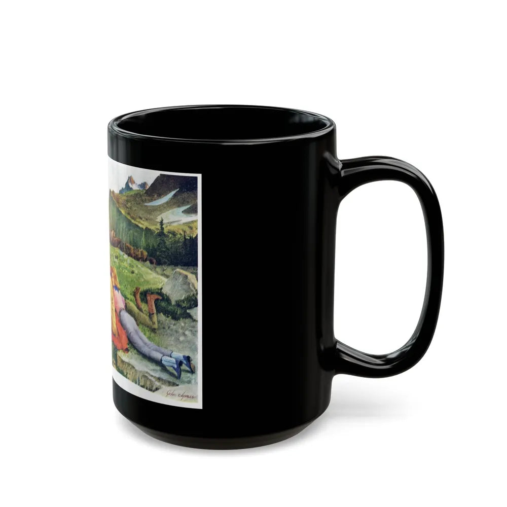 Acme Boots, advertisement, 1957 - Black Coffee Mug-Go Mug Yourself