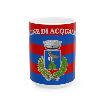 Acqualagna-Bandiera (Italy) White Coffee Mug 15oz - Go Mug Yourself
