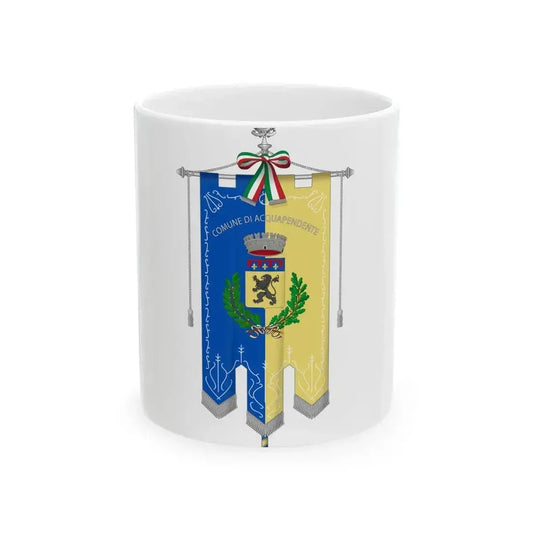 Acquapendente-Gonfalone (Italy) White Coffee Mug 11oz - Go Mug Yourself
