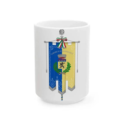 Acquapendente-Gonfalone (Italy) White Coffee Mug 15oz - Go Mug Yourself