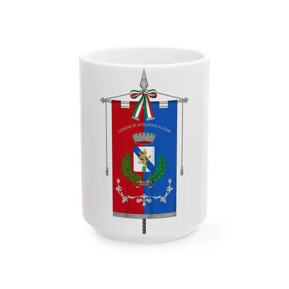 Acquaviva Platani-Gonfalone (Italy) White Coffee Mug 15oz - Go Mug Yourself