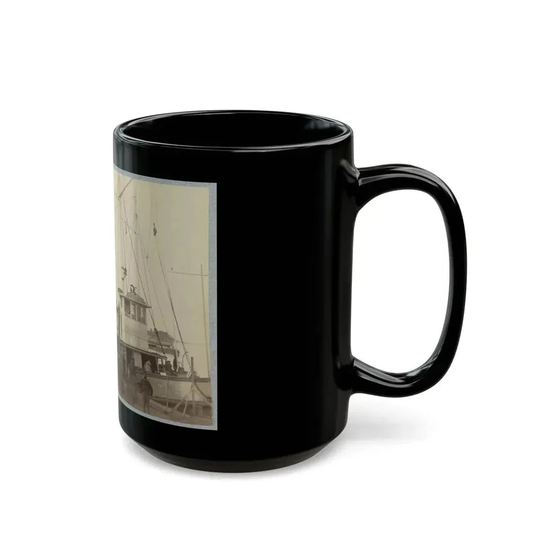 Acquia (I.E. Aquia) Creek Landing, Va. 001 (U.S. Civil War) Black Coffee Mug - Go Mug Yourself