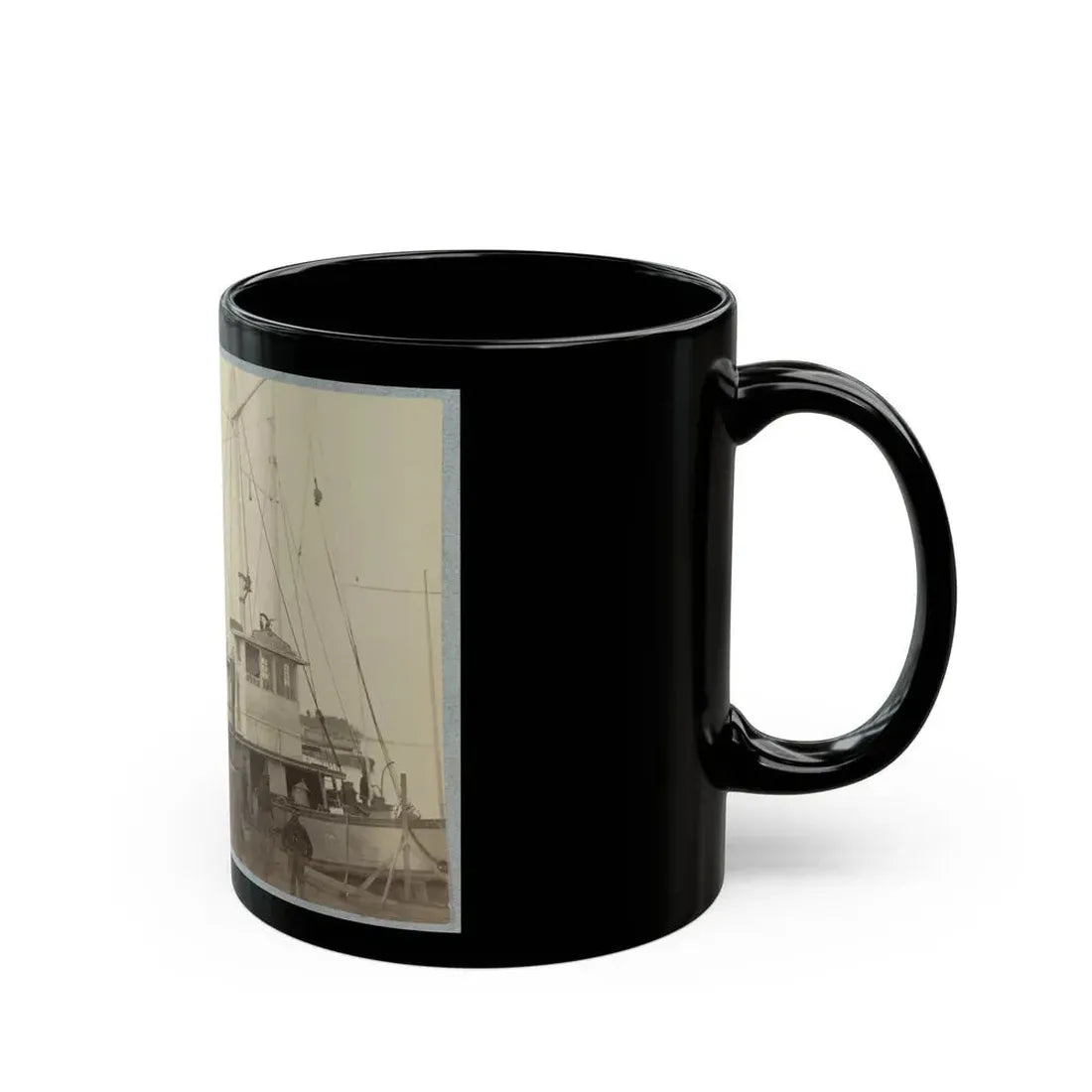 Acquia (I.E. Aquia) Creek Landing, Va. 001 (U.S. Civil War) Black Coffee Mug - Go Mug Yourself