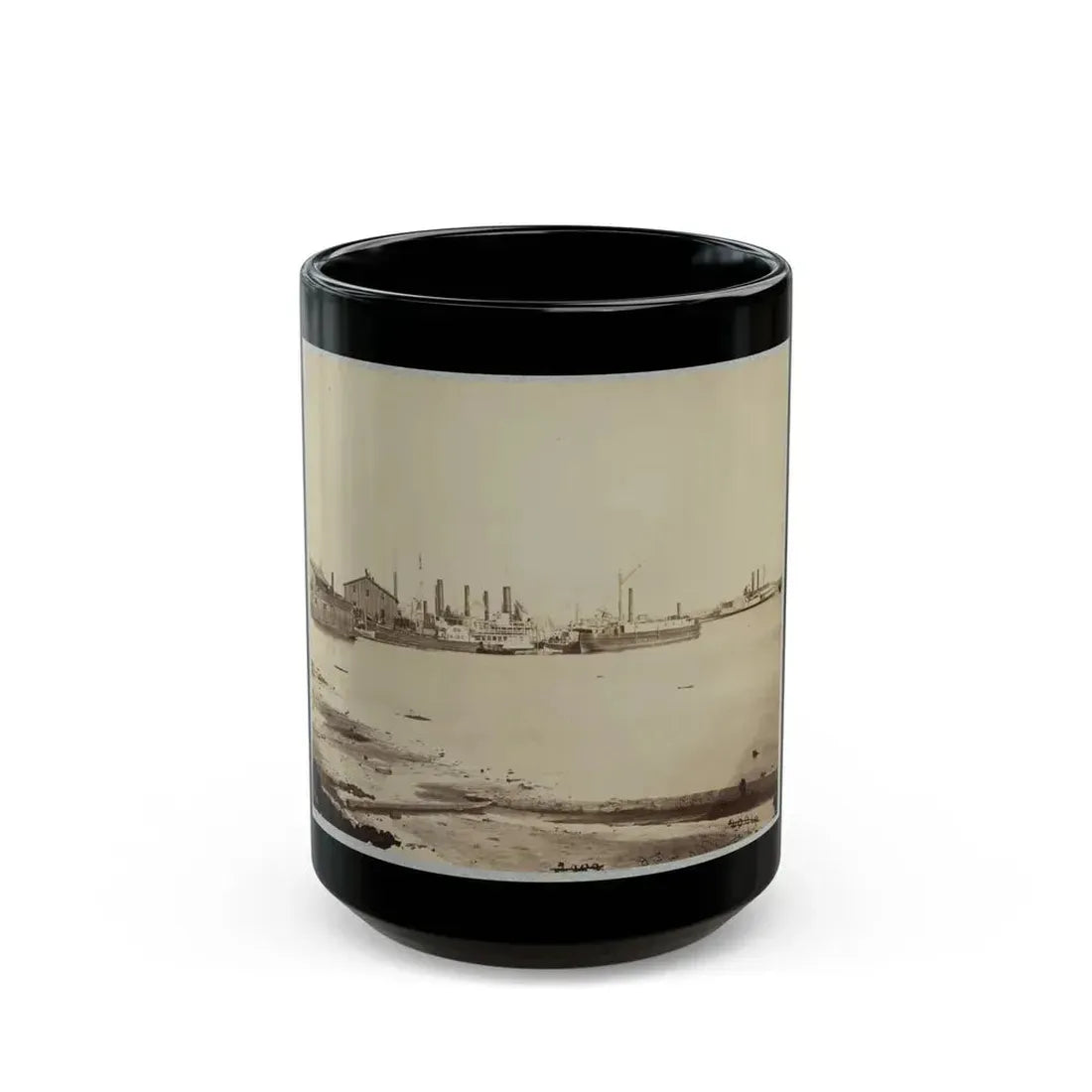 Acquia (I.E. Aquia) Creek Landing, Va. (U.S. Civil War) Black Coffee Mug 15oz - Go Mug Yourself