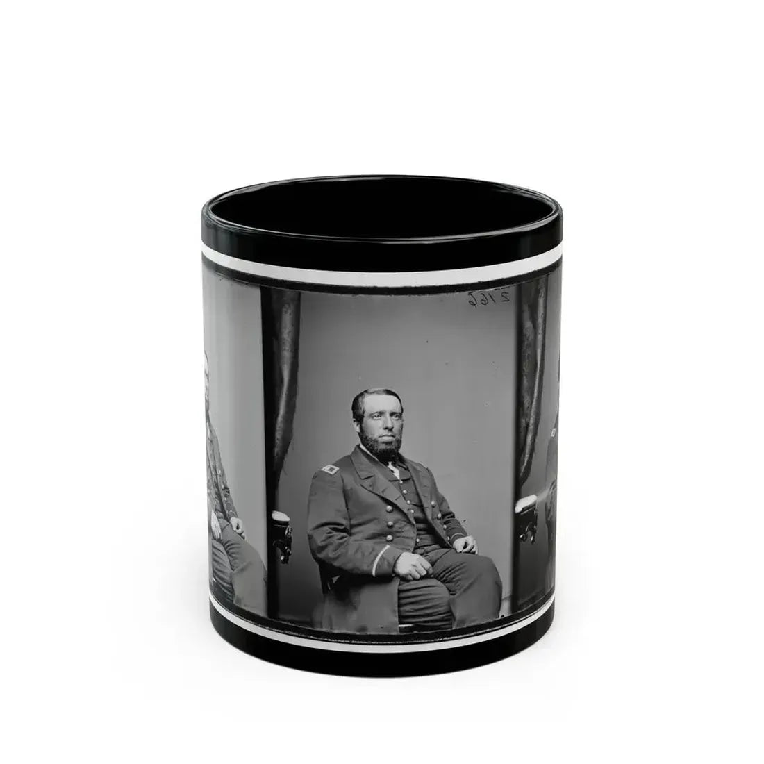 Acting Ensign J.F. Hughes, U.S.N. (U.S. Civil War) Black Coffee Mug 11oz - Go Mug Yourself