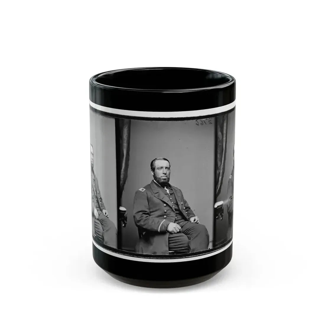 Acting Ensign J.F. Hughes, U.S.N. (U.S. Civil War) Black Coffee Mug 15oz - Go Mug Yourself