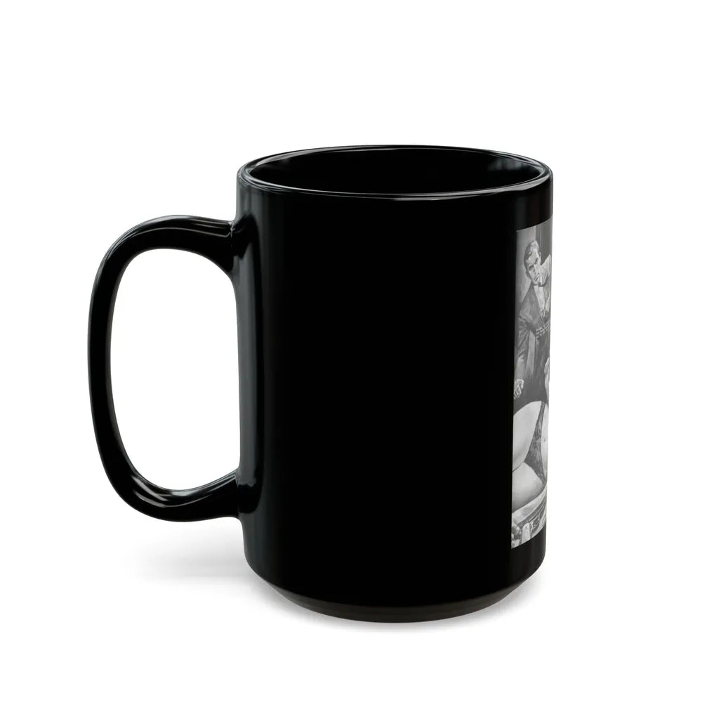 Action-for-Men-January-1967-5 - Black Coffee Mug-Go Mug Yourself