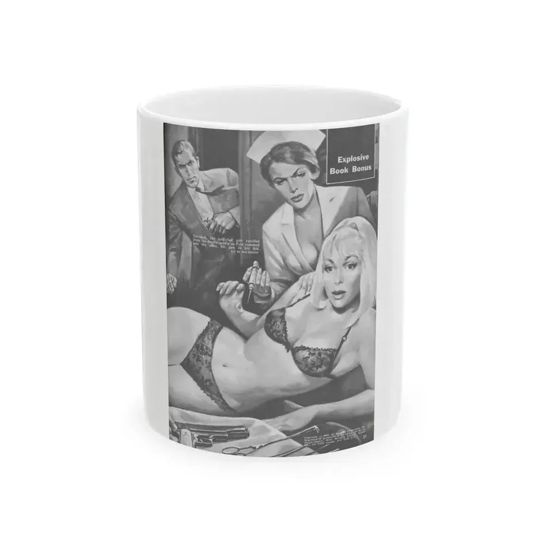 Action-for-Men-January-1967-5 - White Coffee Mug 11oz - Go Mug Yourself