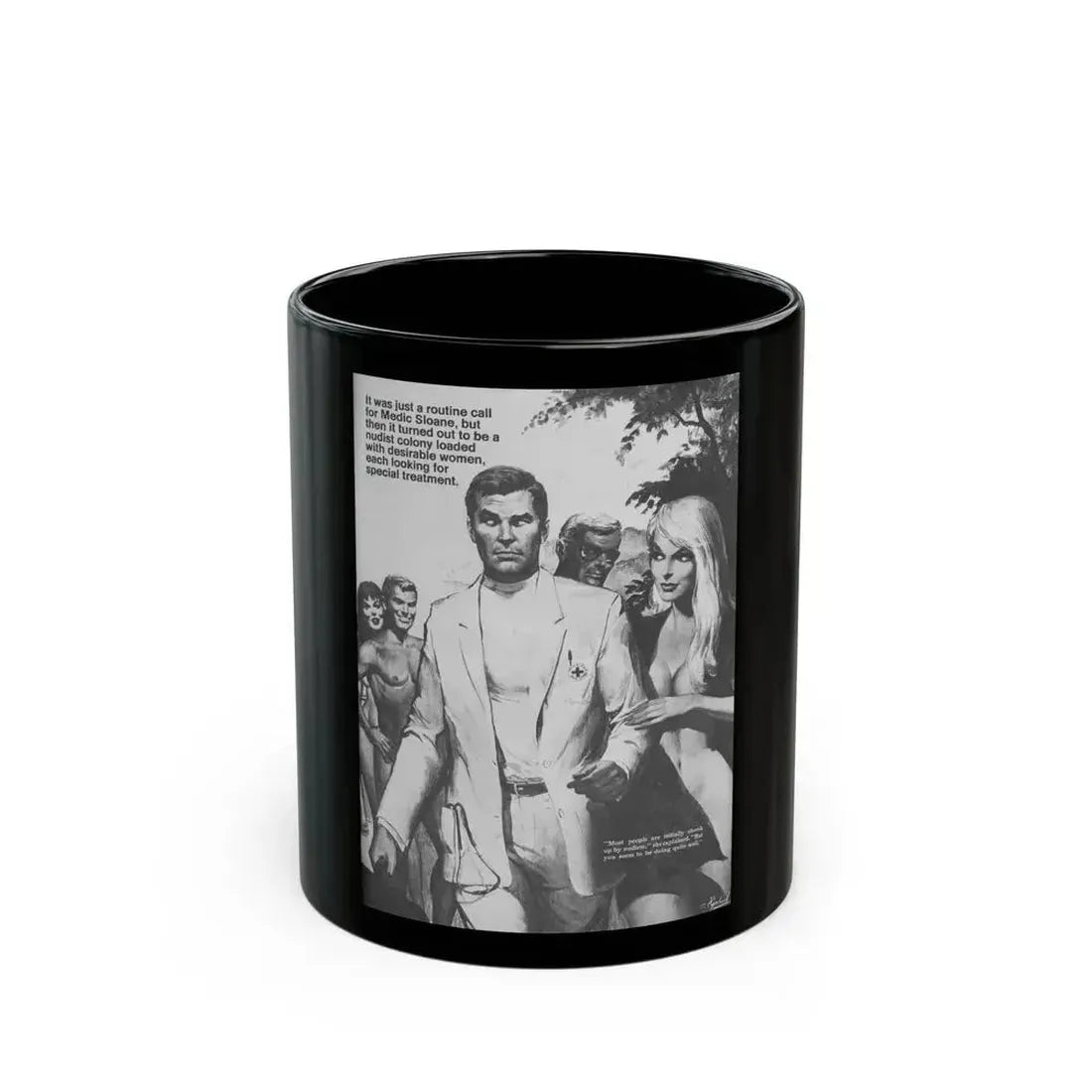Action-for-Men-July-1970 - Black Coffee Mug 11oz - Go Mug Yourself