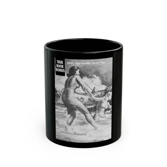 Action-for-Men-September-1962-4 - Black Coffee Mug 11oz - Go Mug Yourself