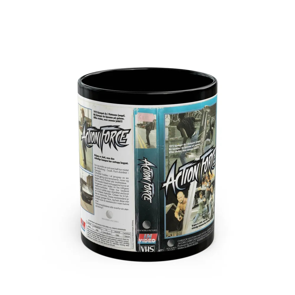 ACTION FORCE (VHS COVER) - Black Coffee Mug-11oz-Go Mug Yourself