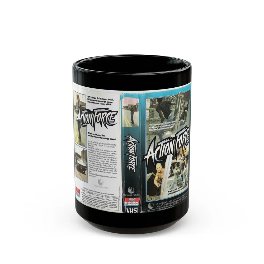 ACTION FORCE (VHS COVER) - Black Coffee Mug-15oz-Go Mug Yourself