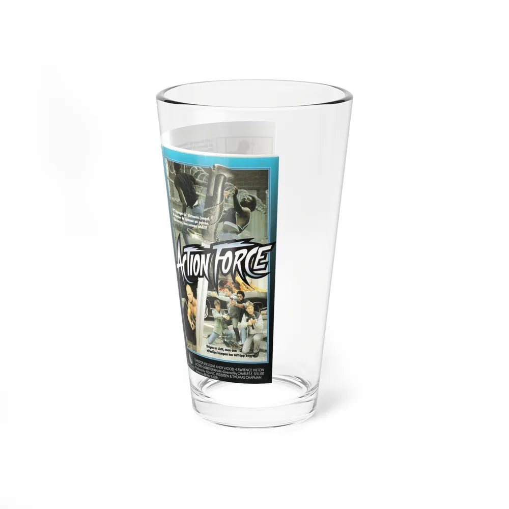 ACTION FORCE (VHS COVER) Pint Glass 16oz-Go Mug Yourself