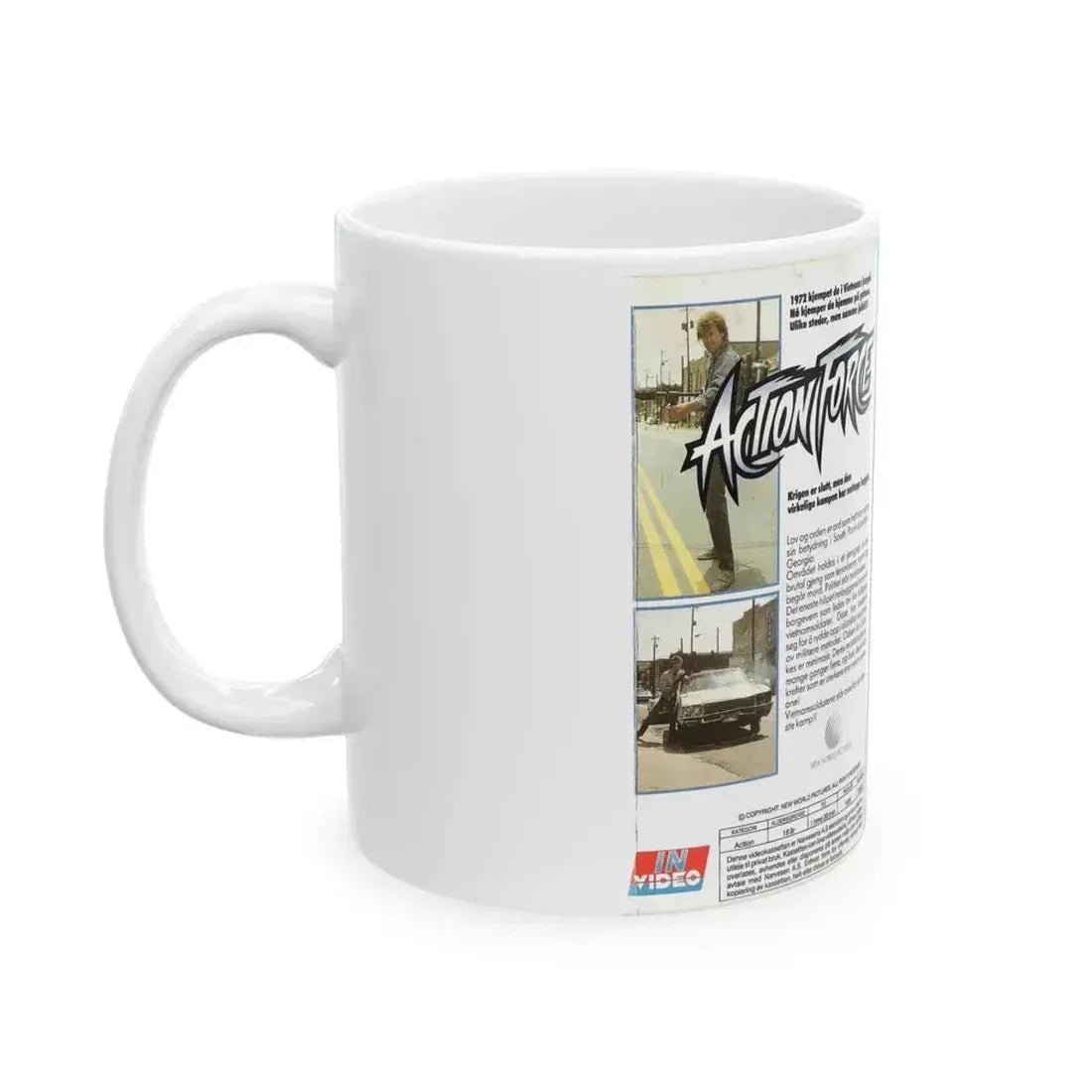 ACTION FORCE (VHS COVER) - White Coffee Mug - Go Mug Yourself