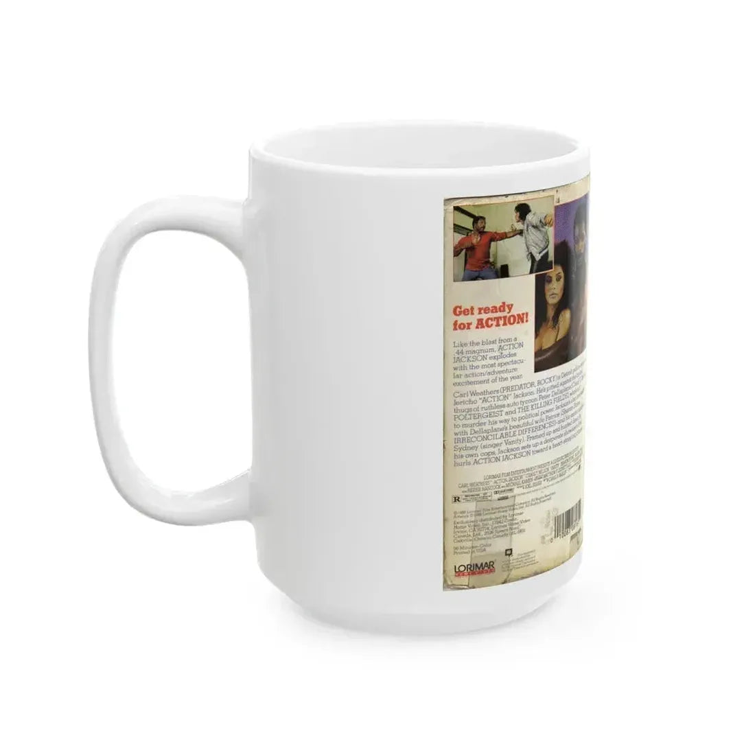 ACTION JACKSON CARL WEATHERS (VHS COVER) - White Coffee Mug - Go Mug Yourself