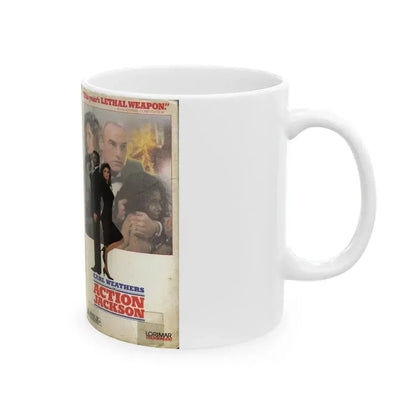 ACTION JACKSON CARL WEATHERS (VHS COVER) - White Coffee Mug - Go Mug Yourself