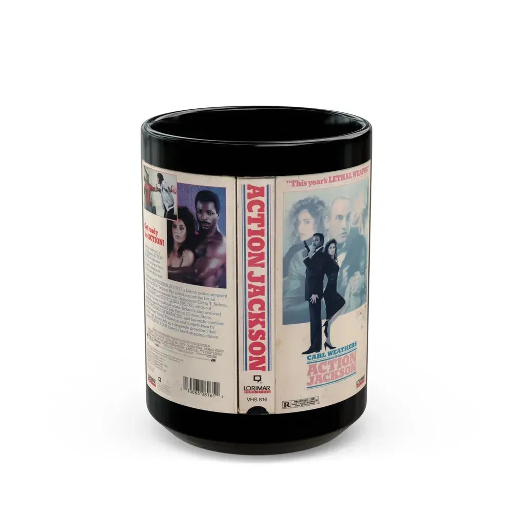 ACTION JACKSON (VHS COVER) - Black Coffee Mug 15oz - Go Mug Yourself