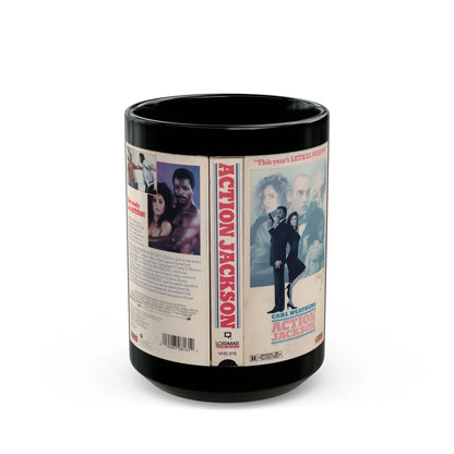 ACTION JACKSON (VHS COVER) - Black Coffee Mug-15oz-Go Mug Yourself