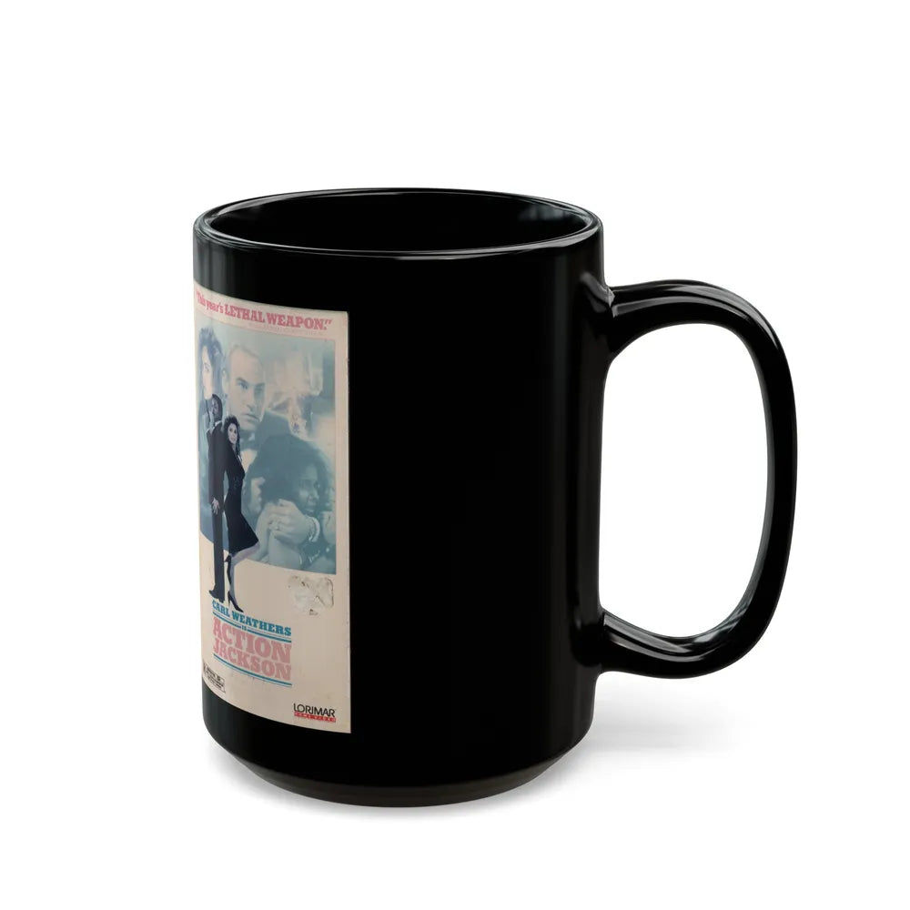 ACTION JACKSON (VHS COVER) - Black Coffee Mug-Go Mug Yourself