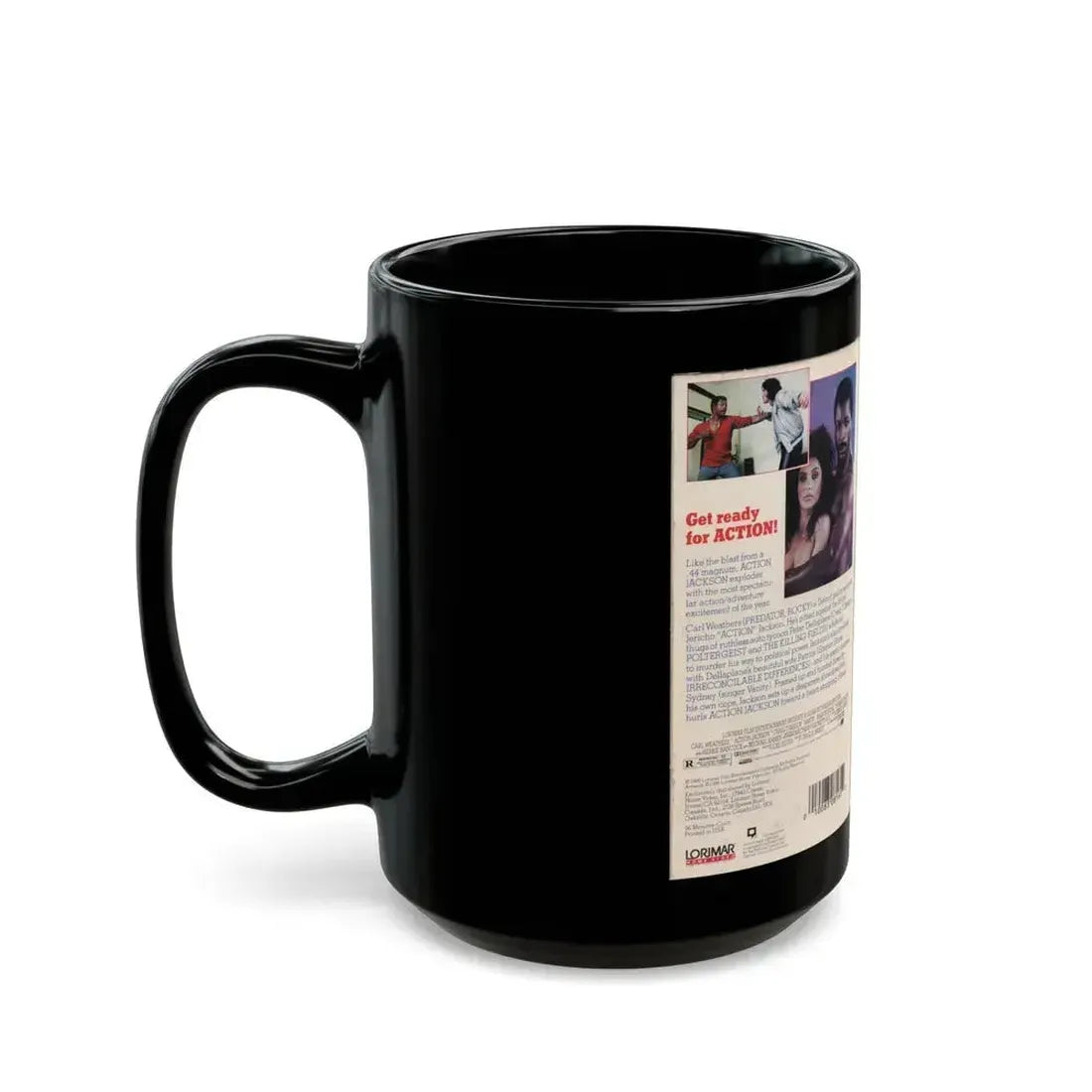 ACTION JACKSON (VHS COVER) - Black Coffee Mug - Go Mug Yourself