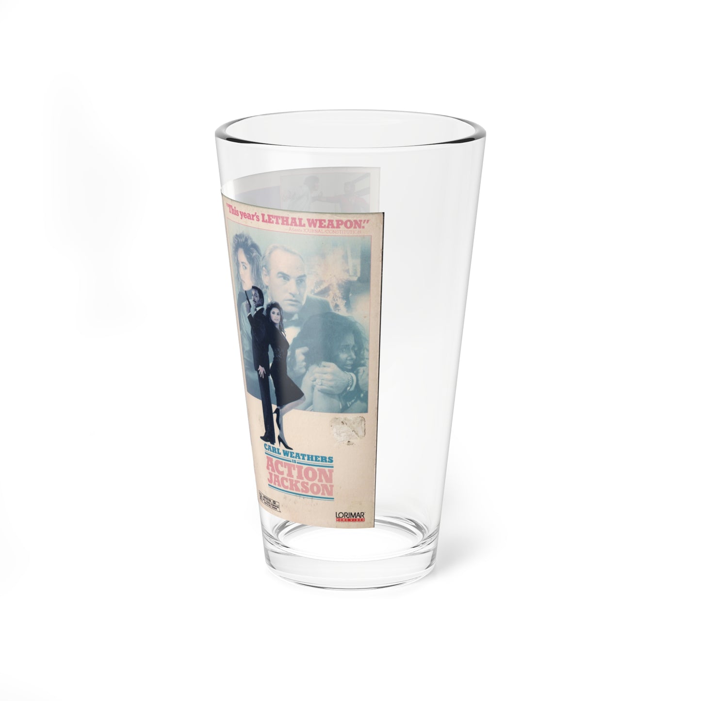 ACTION JACKSON (VHS COVER) Pint Glass 16oz-Go Mug Yourself