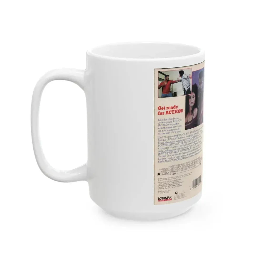 ACTION JACKSON (VHS COVER) - White Coffee Mug - Go Mug Yourself