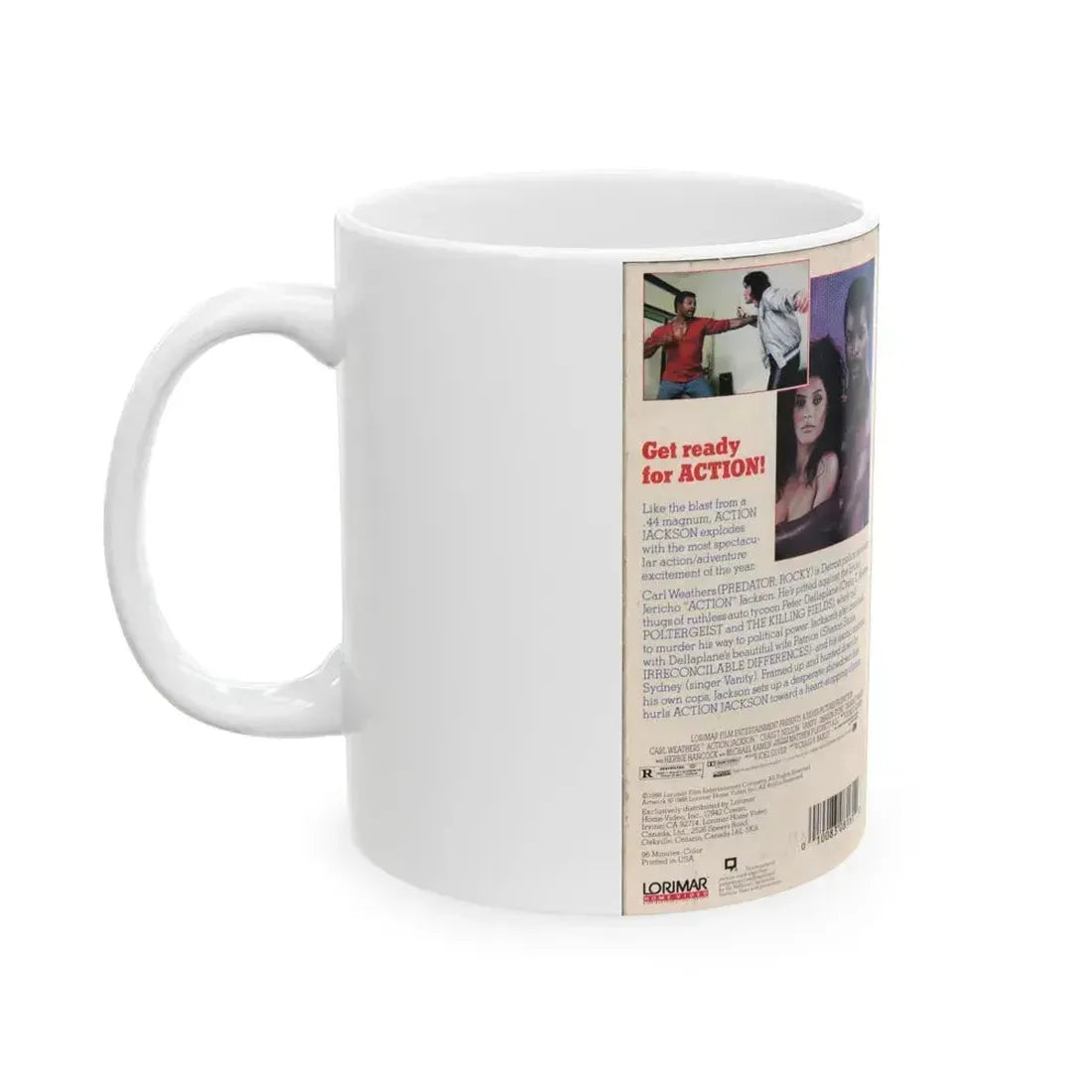 ACTION JACKSON (VHS COVER) - White Coffee Mug - Go Mug Yourself
